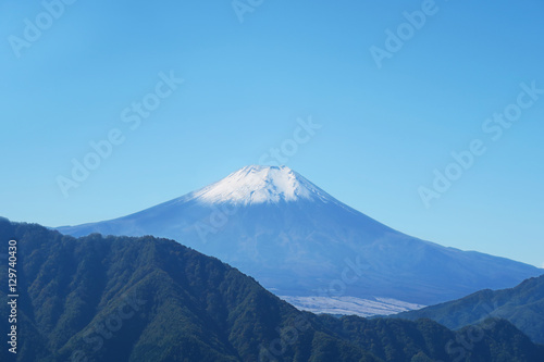 雪と富士山