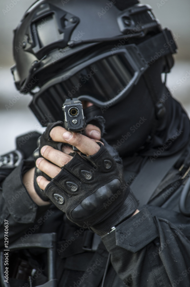 Russian special forces training at a military training ground. Russian special forces training at a military training ground.