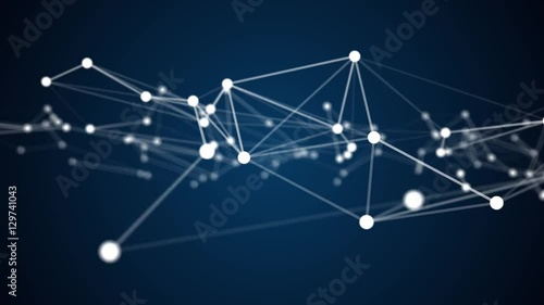 Loopable abstract technology plexus stylish dynamic digital background. Geometrical shape with triangle particles futuristic wallpaper.