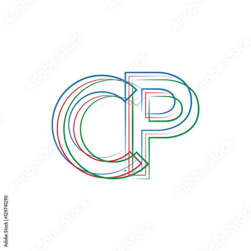 INITIAL ABSTRACT LOGO WITH COLOR