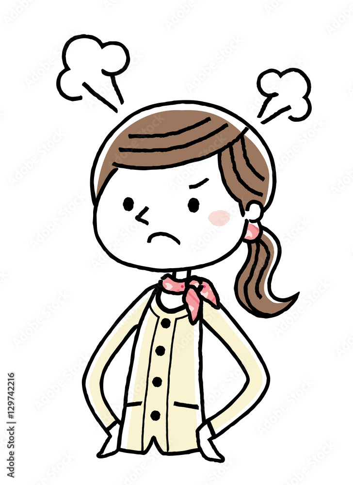 ビジネスウーマン：怒る
