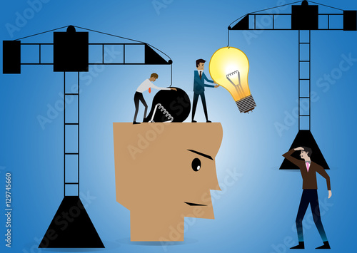 construction brain,put lightbulb inside