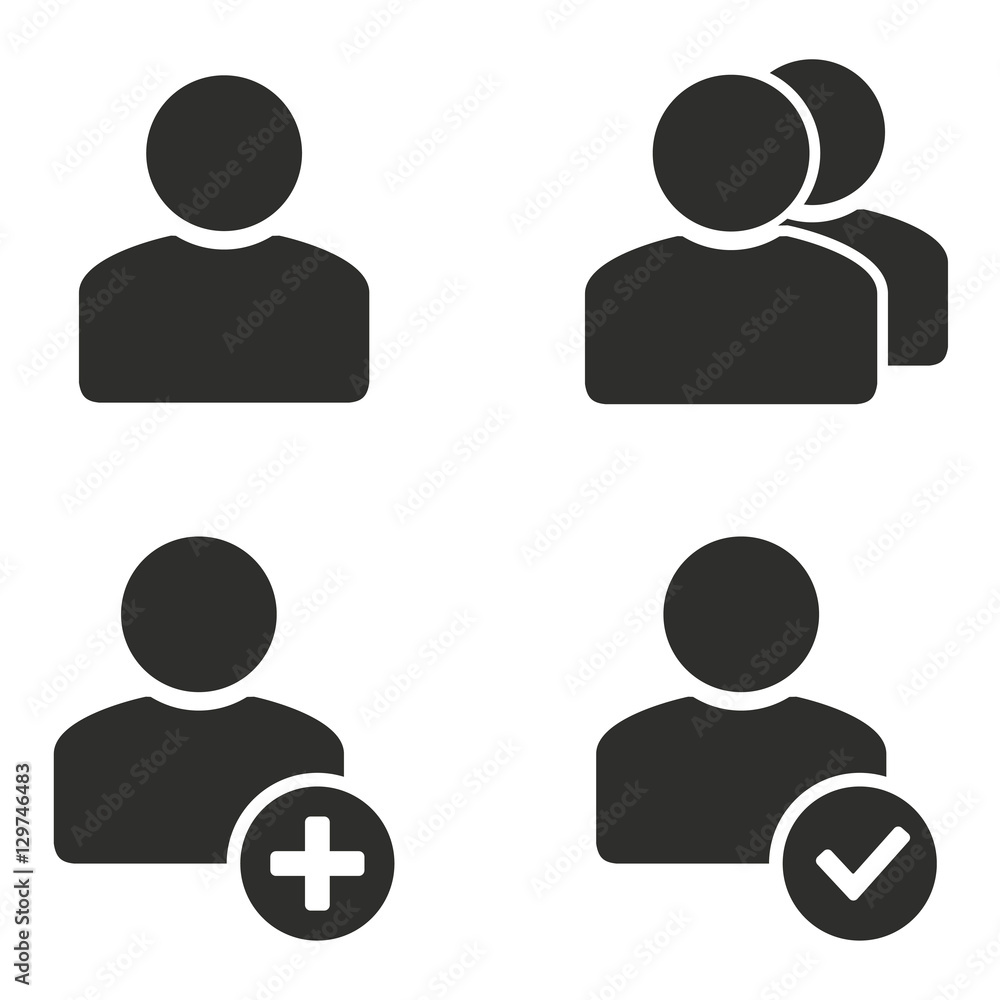 Account icon set. Account icon set.