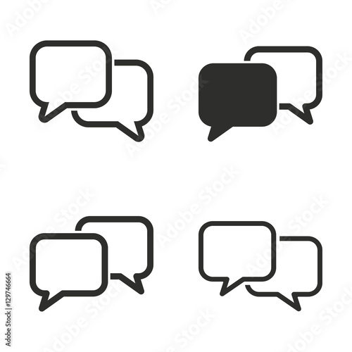 Communication bubble icon set.