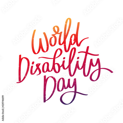 World Disability Day. Calligraphy.