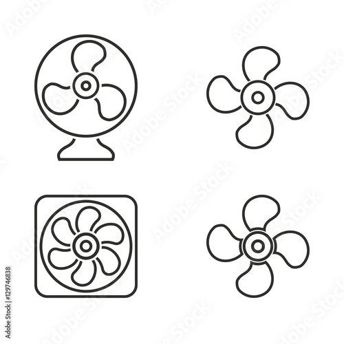 Fan icon set.