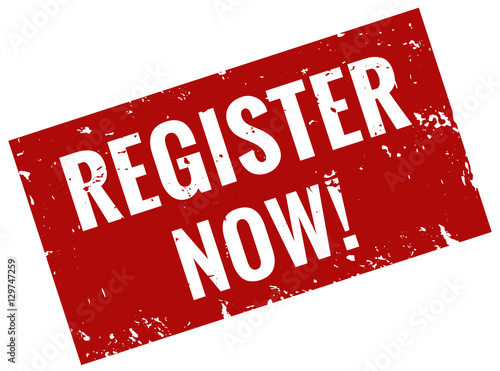 Register now stamp red