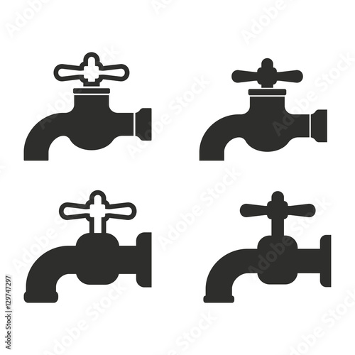 Faucet icon set.