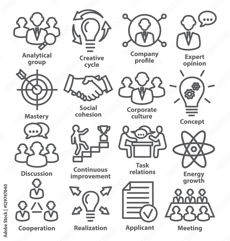 Business management icons in line style. Pack 14. Business management icons in line style. Pack 14.