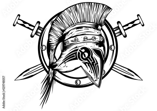 legionnaires helmet sword and board