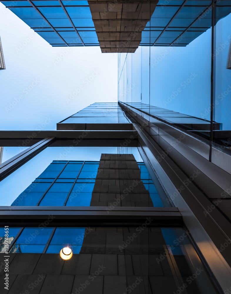 Fototapeta premium low angle view of skyscrapers in Hong Kong,China.