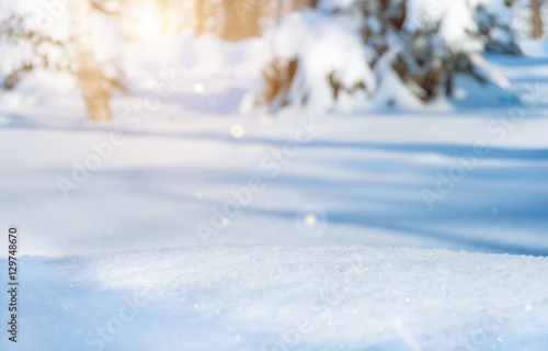 christmas blue snow, winter background