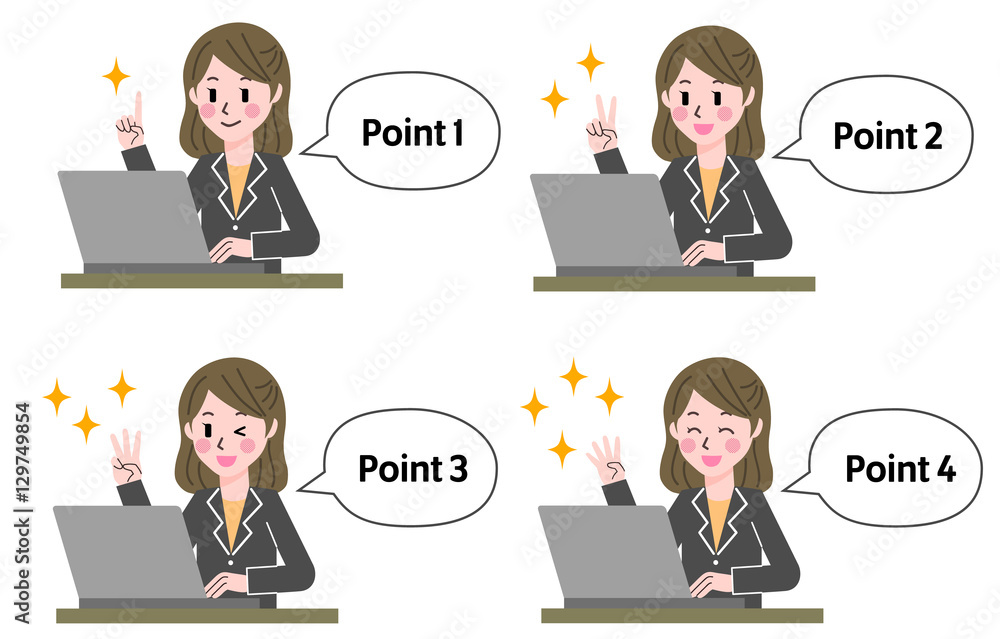 PC　ビジネスウーマン