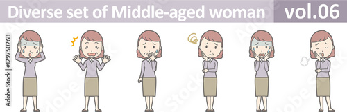 Diverse set of middle-aged woman , EPS10 vector format vol.06