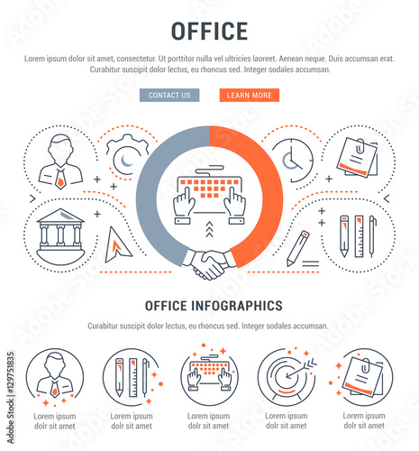 Website Banner and Landing Page Office