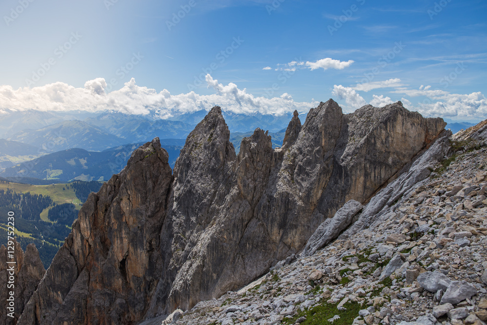Obraz premium Ferrata konigsjodler in Austria, Austrian Alps