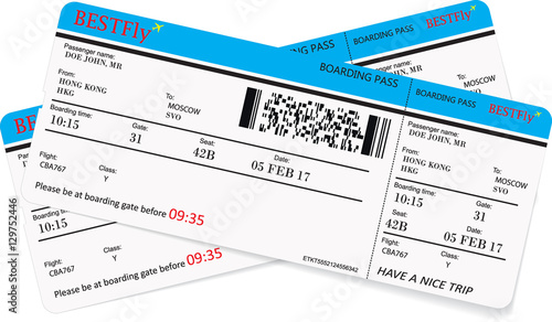 Vector illustration of pattern of a boarding pass or air ticket