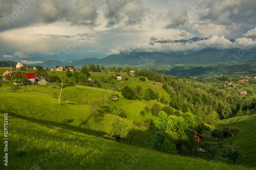 Breathtaking Mountain Village Landscape