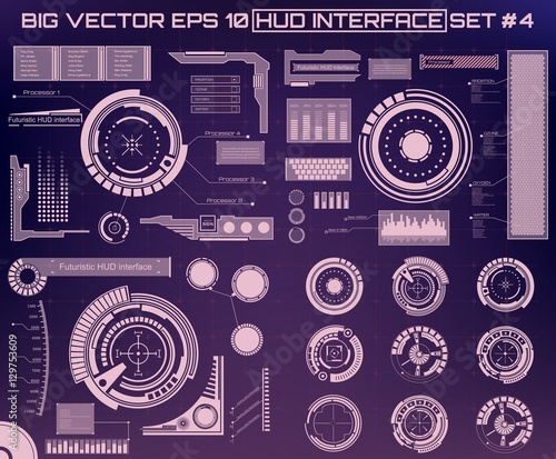 Abstract future, concept vector futuristic blue virtual graphic touch user interface HUD. For web, site, mobile applications isolated on black background, techno, online design, business, gui, ui.