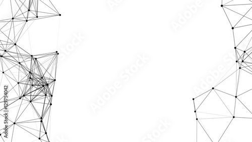 Loopable abstract technology plexus stylish dynamic digital background. Geometrical shape with triangle particles futuristic wallpaper.