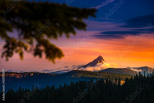 Mt Thielsen at Sunrise Oregon Landscape