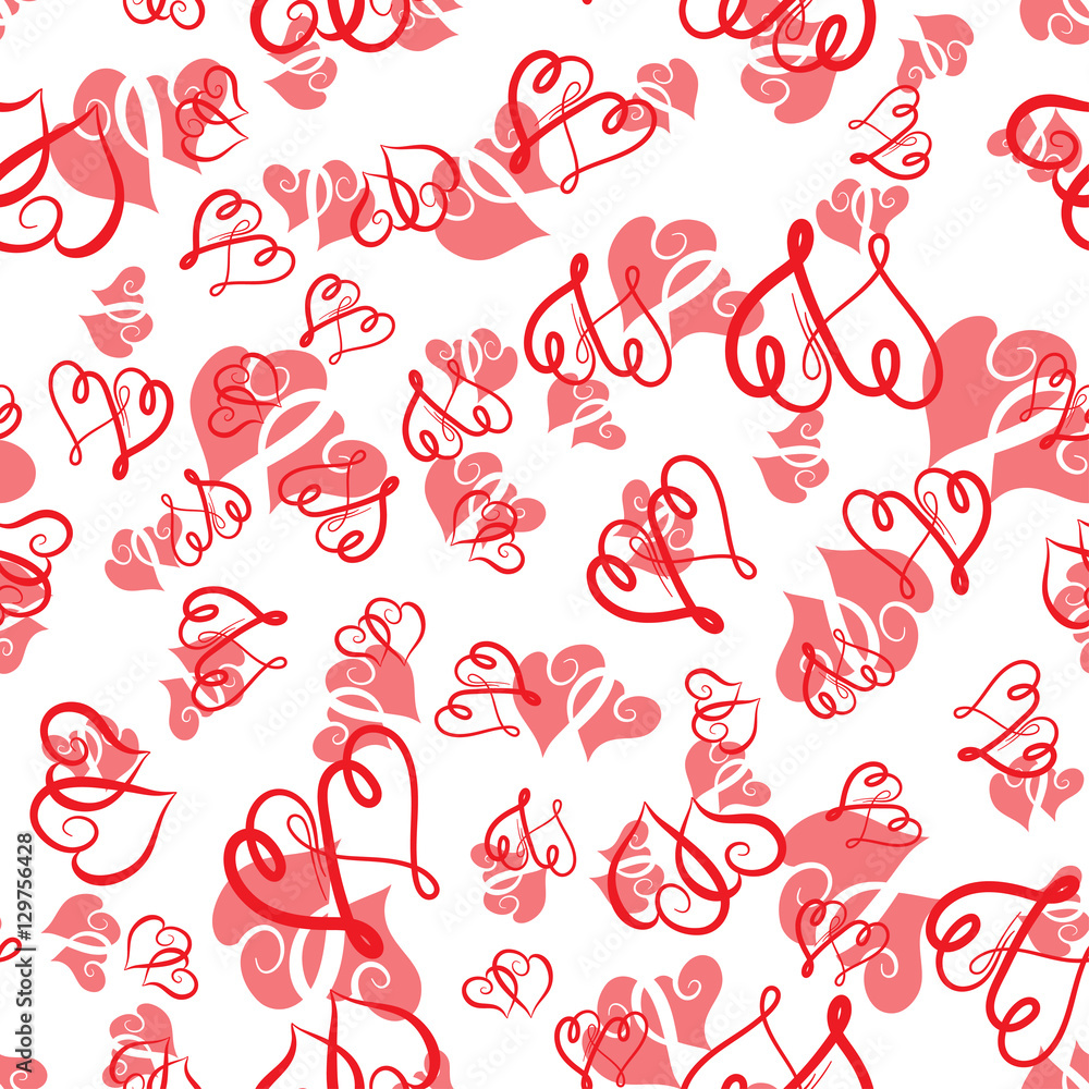Cute valentine seamless pattern with hearts Cute valentine seamless pattern with hearts