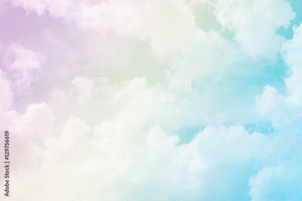Fototapeta premium Colorful sky with cloud for background/texture.