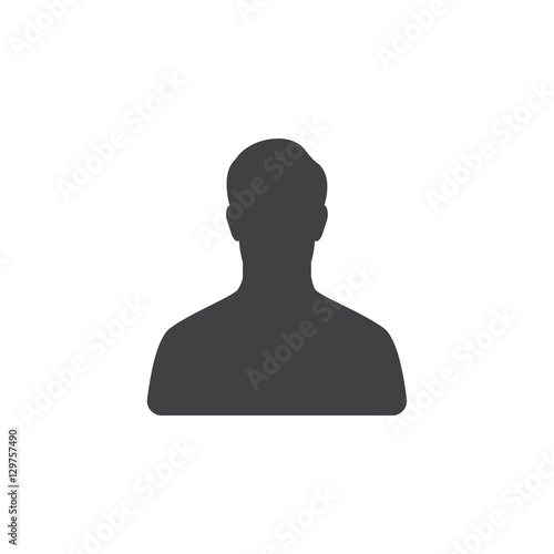 Person, User icon vector, filled flat sign, solid pictogram isolated on white, logo illustration