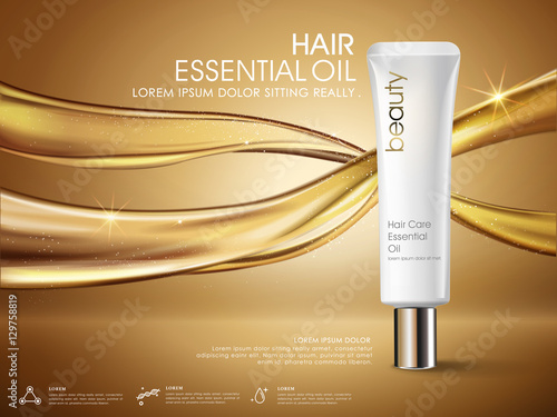 Golden hair oil ads