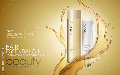 Golden hair oil ads