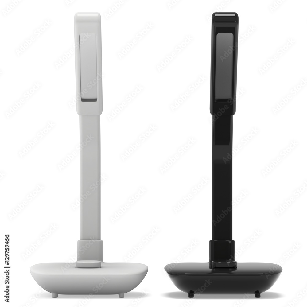 Led Sensor Desk Lamps. 3D render isolated on white background. Template for Object Presentation. Led Sensor Desk Lamps. 3D render isolated on white background. Template for Object Presentation.