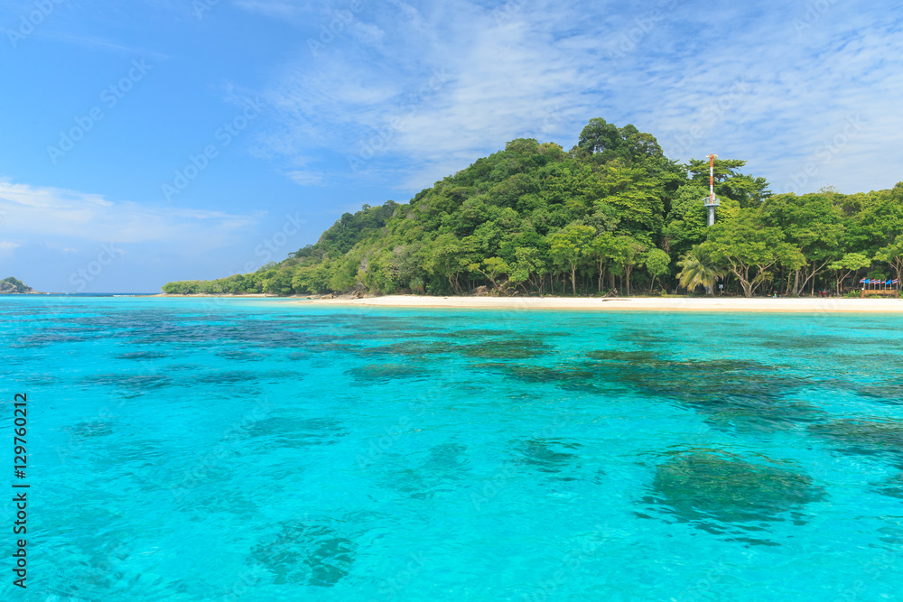 Rok island,Thailand seascape Rok island,Lanta island national pa
