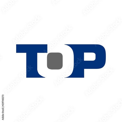 lettermark logo of letter T, O, and P. top logo template.