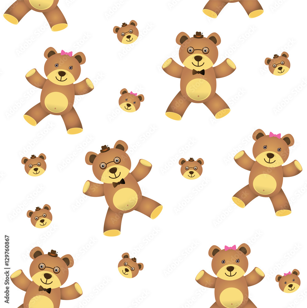 teddy bear seamless  background