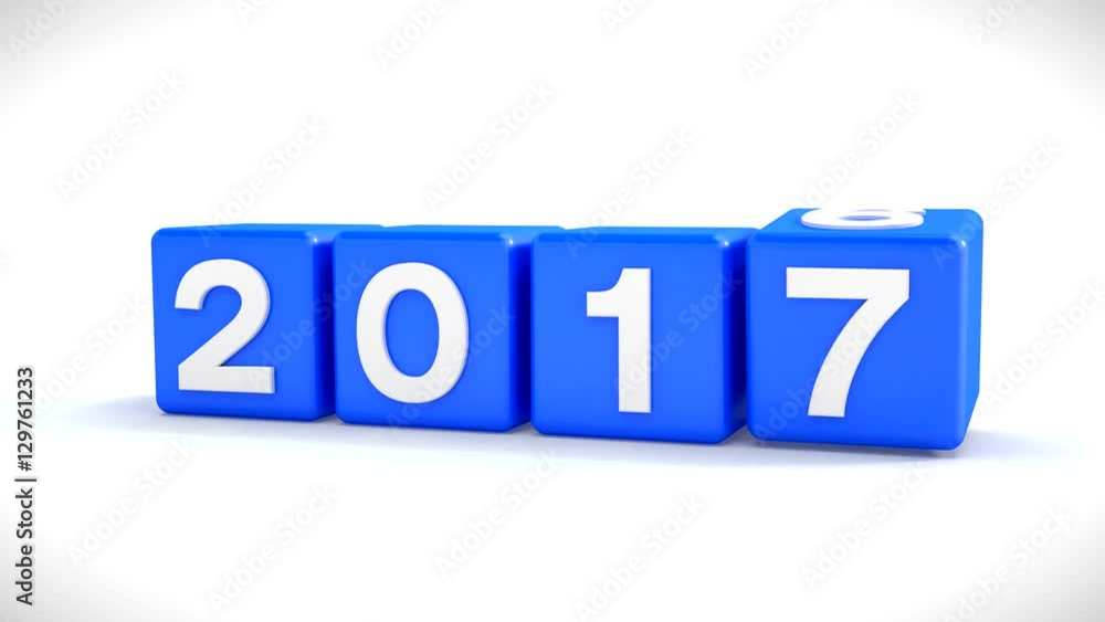 Video Animation - Jahreswechsel 2016 - 2017 - Blaue Würfel Video Animation - Jahreswechsel 2016 - 2017 - Blaue Würfel