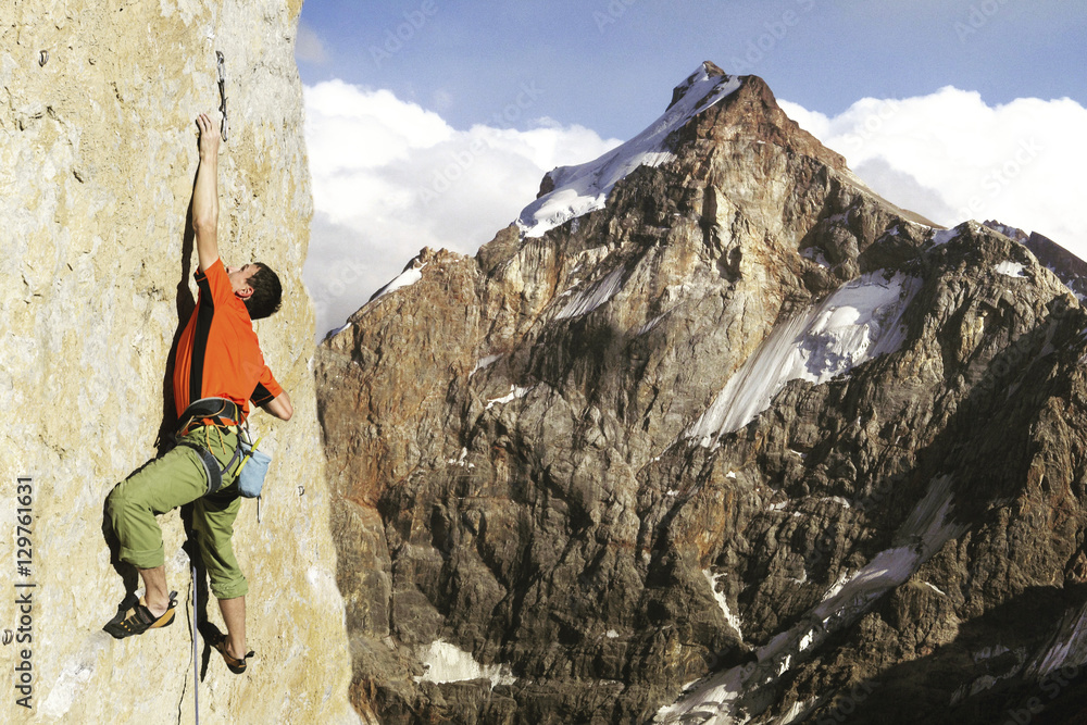 Fototapeta premium Rock climber.
