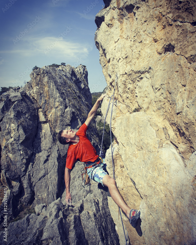 Obraz premium Rock climber.