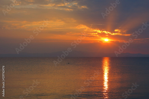 Sunset on the sea in Greece © Lina