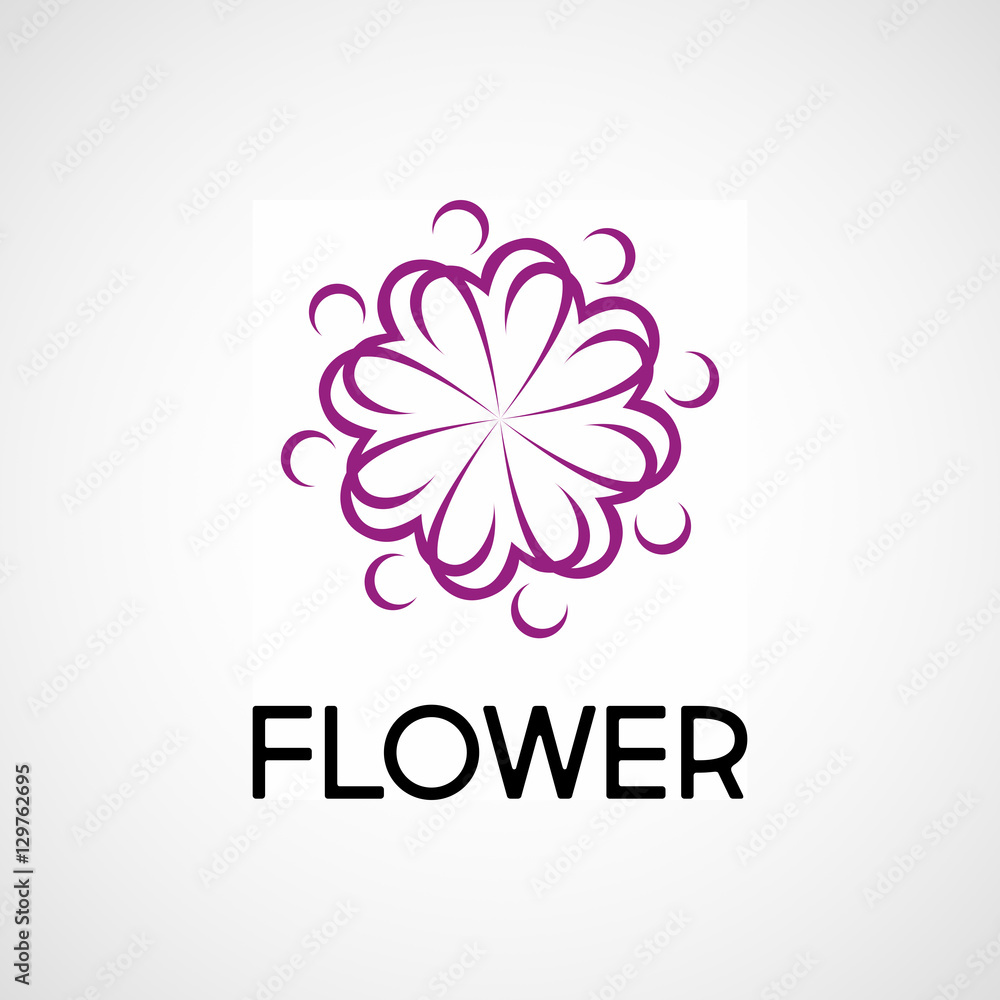 abstract flower design logo
