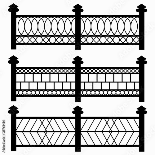 fences isolated symbols collection