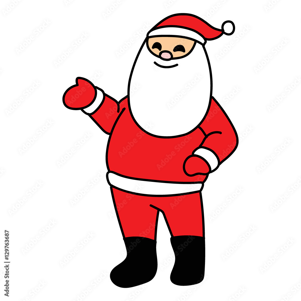 Santa claus on white background.