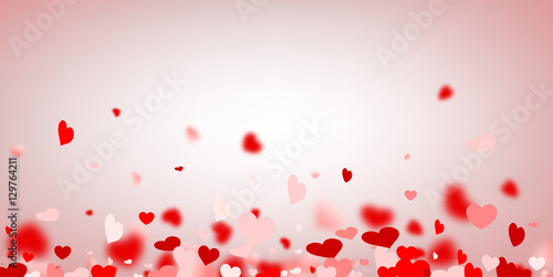 Love valentine's background with hearts.