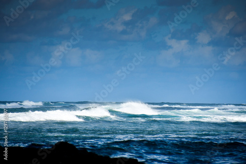 rough sea, reefs from Mauritius