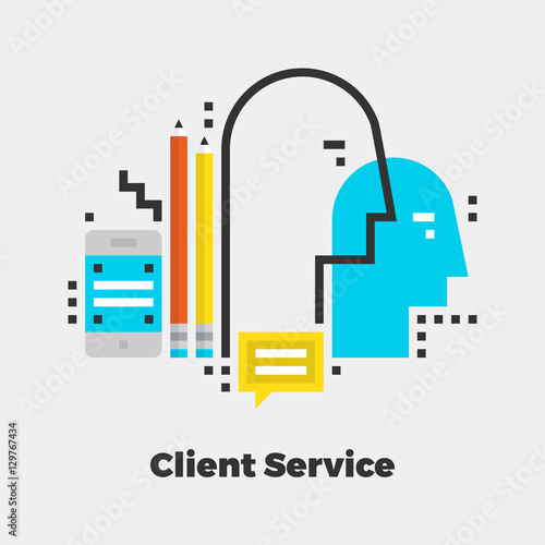 Client Service Flat Illustration