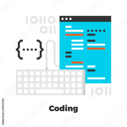 Coding Flat Illustration