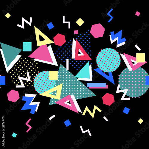 Memphis style background.