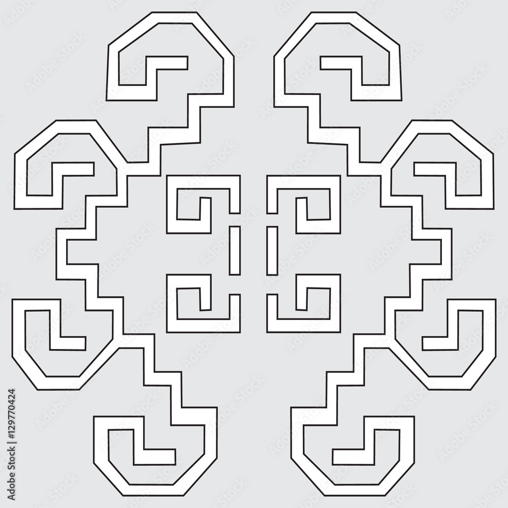 Vector with Mexican ornament Vector with Mexican ornament