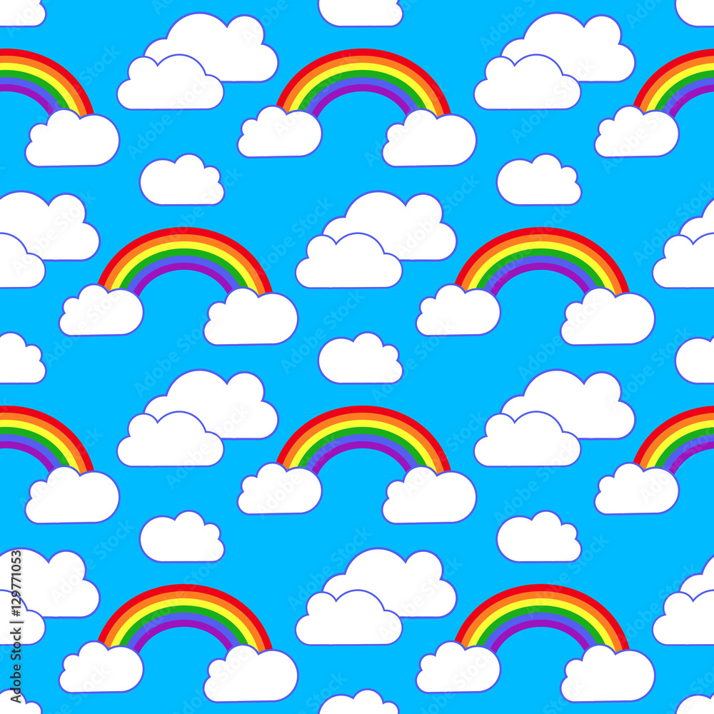 Obraz premium Rainbow and clouds