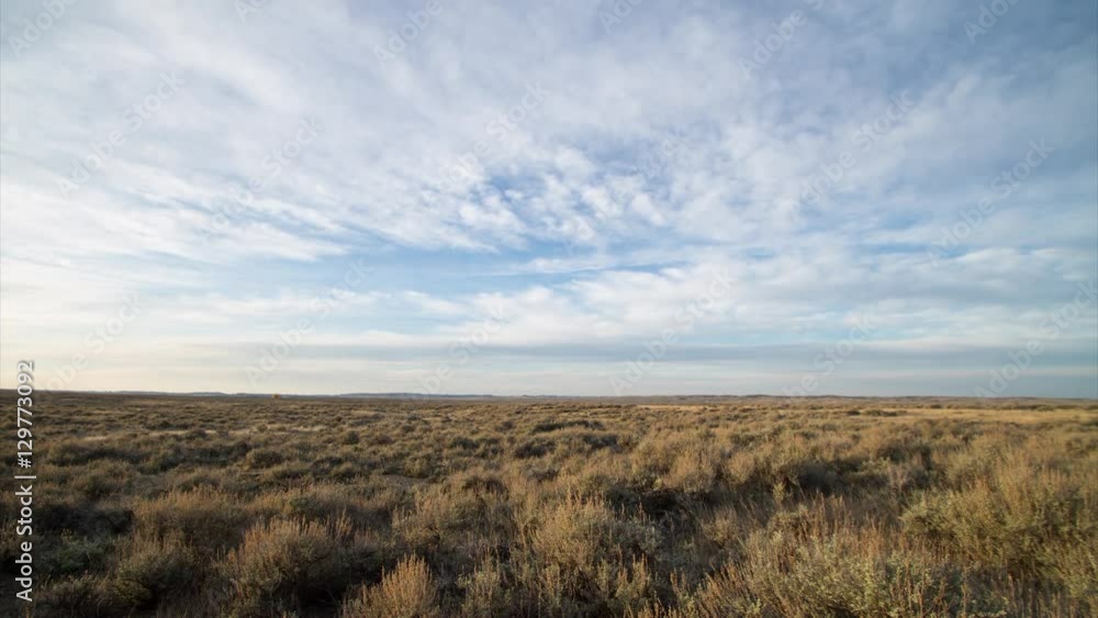 Timelapse of high clouds over morning prairie in Montana Timelapse of high clouds over morning prairie in Montana