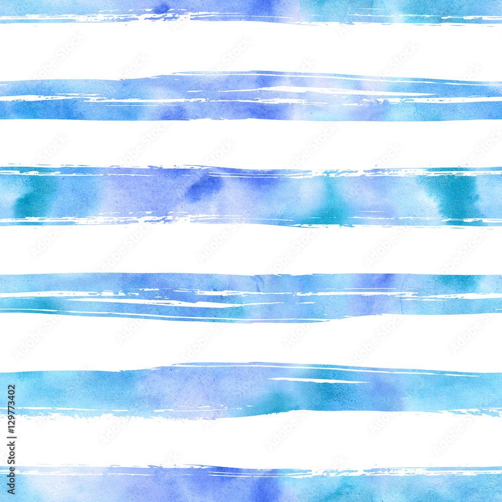 Obraz premium Watercolor lines seamless pattern